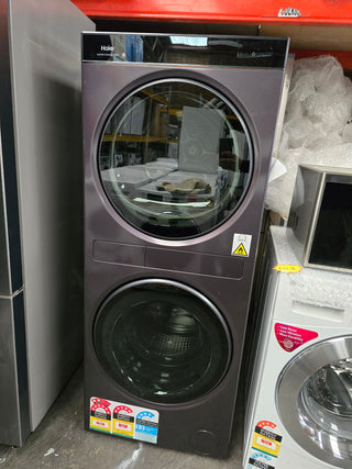 *ONLY ONE AVAILABLE* Haier 12kg Washer and 9kg Heat Pump Dryer Laundry Centre Dark Finish HLC1290CTB1 [Factory Second]