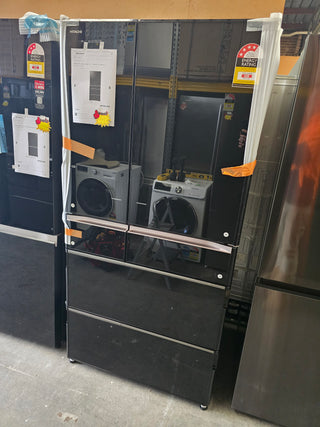 *Made in Japan* Hitachi RZX740XKAX Mirror Glass French Door Fridge with Non-Plumbed Ice Maker [Carton Damaged]