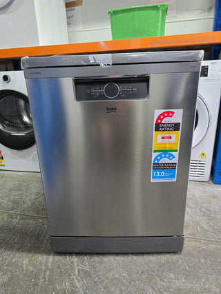 *Current Model - Made in Europe* Beko BDFB1630X 16 Place Setting Freestanding Dishwasher (Platinum Steel) [Factory Second]