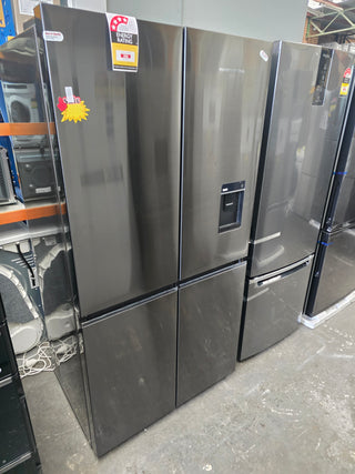 Fisher & Paykel Series 7 538L Quad Door Refrigerator with Ice and Water Black Stainless Steel RF605QNUVB1 [Factory Second]