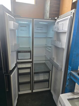 *Current Model* Haier 574L S+ Three Door Side by Side Fridge Satina Silver HRF575XS [Factory Second]