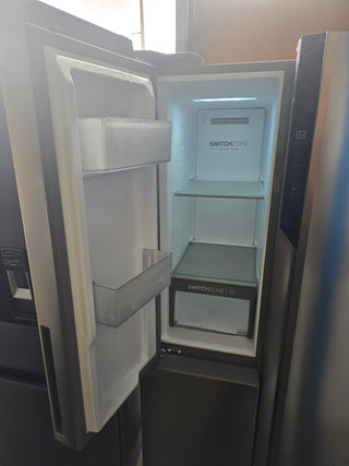 *Current Model* Haier 574L S+ Three Door Side by Side Fridge Satina Silver HRF575XS [Factory Second]
