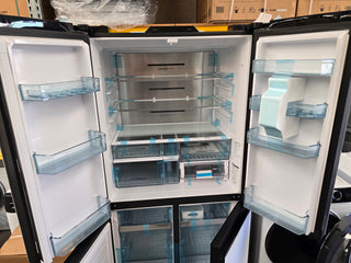 *Current Model* Hitachi 638L RWB640VT0XMGW Fridge with Non-Plumbed Ice Maker - Glass Matte White [Carton Damaged] NO DAMAGE ON UNIT