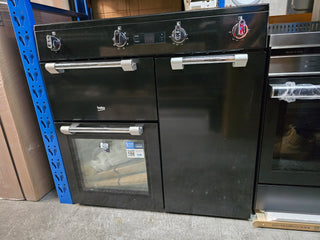 *Amazing Value* Beko 90 cm Black Induction Multi Door Freestanding Oven BRC916IMB [Factory Second]