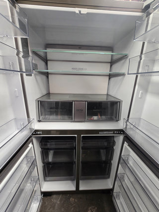 *Current Model* Haier 623L Quad Door Refrigerator Satina Silver HRF680YS [Factory Second] - DMS Appliances