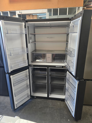 Haier 623L Quad Door Refrigerator with Ice and Water Black HRF680YPC [Factory Second] - DMS Appliances