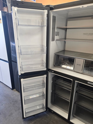 Haier 623L Quad Door Refrigerator with Ice and Water Black HRF680YPC [Factory Second] - DMS Appliances