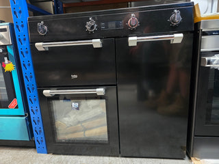 *Amazing Value* Beko 90 cm Black Induction Multi Door Freestanding Oven BRC916IMB [Factory Second]