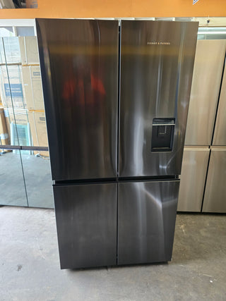 Fisher & Paykel Series 7 538L Quad Door Refrigerator with Ice and Water Black Stainless Steel RF605QNUVB1 [Factory Second]