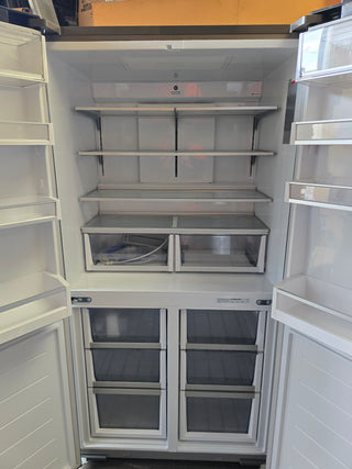 Fisher & Paykel Series 7 538L Quad Door Refrigerator with Ice and Water Black Stainless Steel RF605QNUVB1 [Factory Second]
