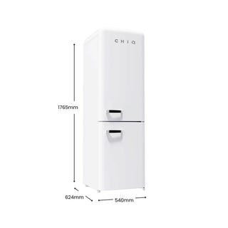 *Brand New* CHiQ CRBM227NW3 231L Retro Bottom Mount Fridge (White) [5 Years Warranty] - DMS Appliances