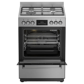 *Brand New* Beko 60cm Stainless Steel Dual Fuel Freestanding Oven BFCB60GMX [5 Years Warranty]