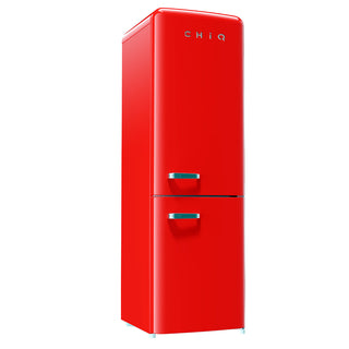 CHiQ 231L Retro Bottom Mount Fridge Red CRBM228NR3 [5 Years Warranty]