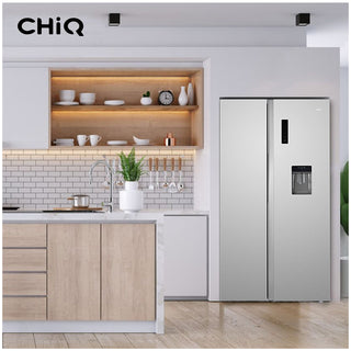 *Brand New * CHiQ 559L Side by Side Refrigerator Silver CSS557NSD4E [5 Years Warranty] - DMS Appliances