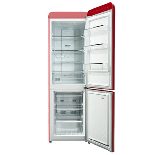 CHiQ 231L Retro Bottom Mount Fridge Red CRBM228NR3 [5 Years Warranty]