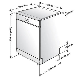 *Brand New* Beko 60cm Freestanding Dishwasher 14 Place Black BDFB1430B [5 Years Warranty]