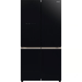 Hitachi 638L 4 RWB640VT0GBK Door French Door Fridge - Black Glass [Factory Second]