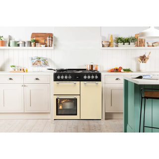 *Brand New* Beko 90cm Multifunction Dual Fuel Black Freestanding Oven/Stove BRC916GMB-C