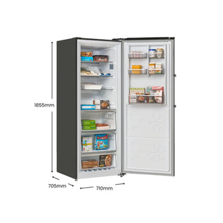 *Brand New* CHiQ 380L Hybrid Vertical Freezer Right Hinge Black Steel [5 Years Warranty] - DMS Appliances