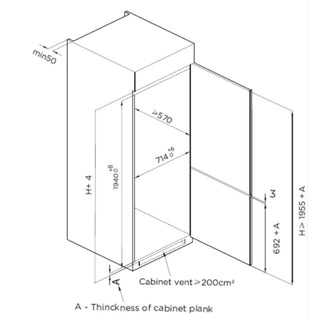 *Brand New* Euro 403L Bottom Mount Integrated Refrigerator E403IFBM [3 Years Warranty]