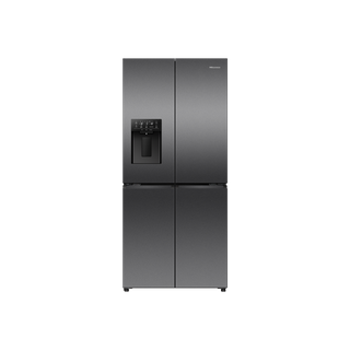 *Brand New* Hisense 483L PureFlat Slim French Door Fridge with non-plumbed ice & water - Black Stainless Steel HRCD483TBW [3 Years Warranty]