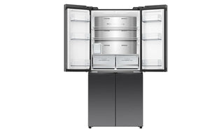 *Brand New* Hisense 483L PureFlat Slim French Door Fridge with non-plumbed ice & water - Black Stainless Steel HRCD483TBW [3 Years Warranty]
