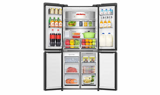 *Brand New* Hisense 483L PureFlat Slim French Door Fridge with non-plumbed ice & water - Black Stainless Steel HRCD483TBW [3 Years Warranty]