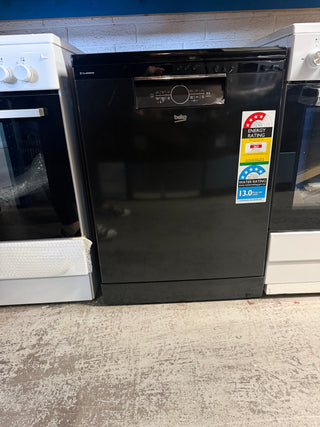 *Current Model* Beko BDFB1630B 16 Place Setting Freestanding Dishwasher (Glossy Black) [Factory Second]