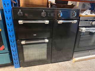 *Amazing Value* Beko 90 cm Black Induction Multi Door Freestanding Oven BRC916IMB [Factory Second]