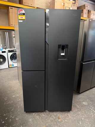 *Current Model* Haier 574L S+ Three Door Side by Side Fridge Satina Silver HRF575XS [Factory Second]