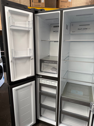 *Current Model* Haier 574L S+ Three Door Side by Side Fridge Satina Silver HRF575XS [Factory Second]