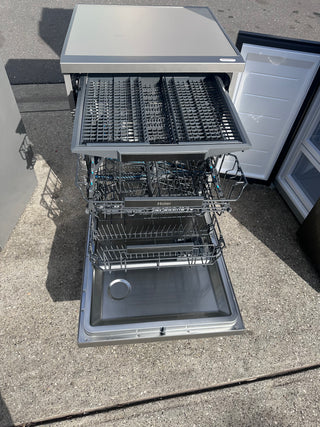 Haier 60cm Freestanding Dishwasher with Steam Satina Silver [Factory Second] MODEL HDW15F3S1