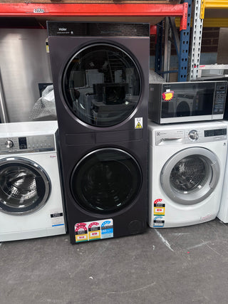 *ONLY ONE AVAILABLE* Haier 12kg Washer and 9kg Heat Pump Dryer Laundry Centre Dark Finish HLC1290CTB1 [Factory Second]