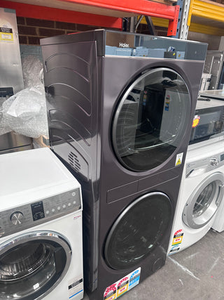 *ONLY ONE AVAILABLE* Haier 12kg Washer and 9kg Heat Pump Dryer Laundry Centre Dark Finish HLC1290CTB1 [Factory Second]