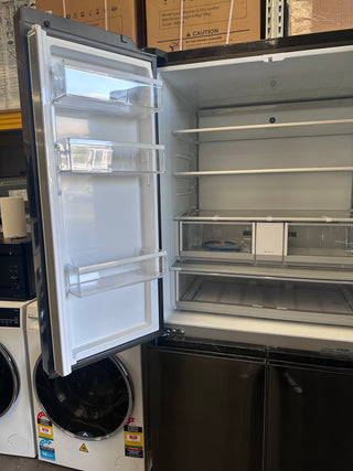 *Current Model* Fisher & Paykel Series 7 690L Quad Door Refrigerator with Ice and Water Black Stainless Steel RF730QNUVB1 [Factory Second]