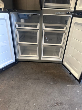 *Current Model* Fisher & Paykel Series 7 690L Quad Door Refrigerator with Ice and Water Black Stainless Steel RF730QNUVB1 [Factory Second]