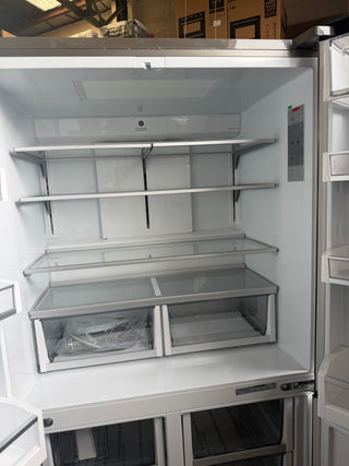 Fisher & Paykel Series 7 538L Quad Door Refrigerator with Ice and Water Black Stainless Steel RF605QNUVB1 [Factory Second]