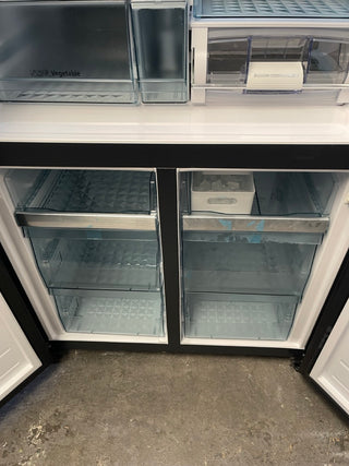 Hitachi 638L 4 RWB640VT0GBK Door French Door Fridge - Black Glass [Factory Second]