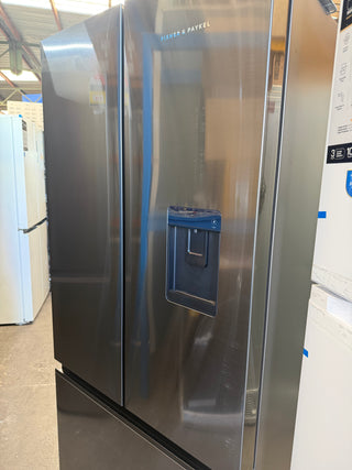 *Current Model* Fisher & Paykel Series 7 511L French Door Fridge With Ice and Water Black Stainless Steel RF505ANUB1[Factory Second]