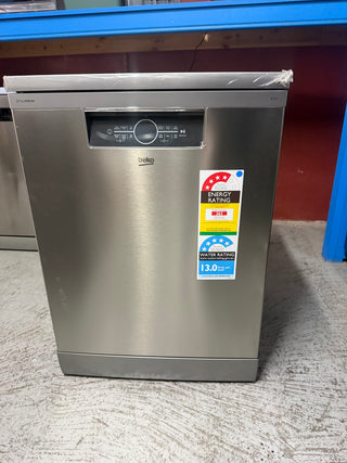*Current Model - Made in Europe* Beko BDFB1630X 16 Place Setting Freestanding Dishwasher (Platinum Steel) [Factory Second]