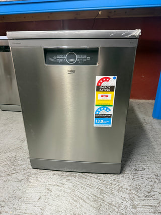 *Current Model - Made in Europe* Beko BDFB1630X 16 Place Setting Freestanding Dishwasher (Platinum Steel) [Factory Second]