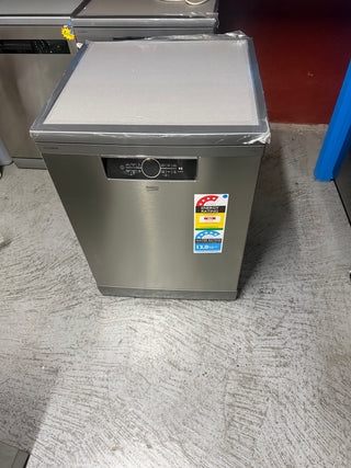 *Current Model - Made in Europe* Beko BDFB1630X 16 Place Setting Freestanding Dishwasher (Platinum Steel) [Factory Second]