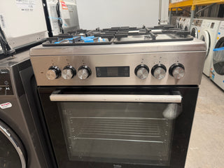*Current Model* Beko 60cm Dual Fuel Stainless Steel Freestanding Oven BFC60GMX [Factory Second]
