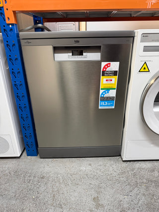*Current Model* Beko 60cm Freestanding Dishwasher 14 Place Platinum Steel BDFB1410X [Factory Second]