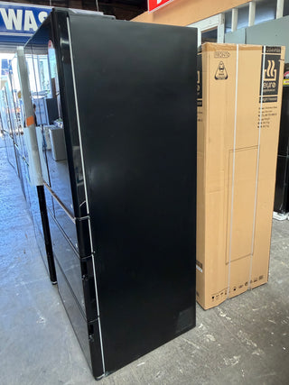 *Made in Japan* Hitachi 670L R-WX670RA Black Glass INVERTER Refrigerator with Non-Plumbed Ice Maker [Factory Second]