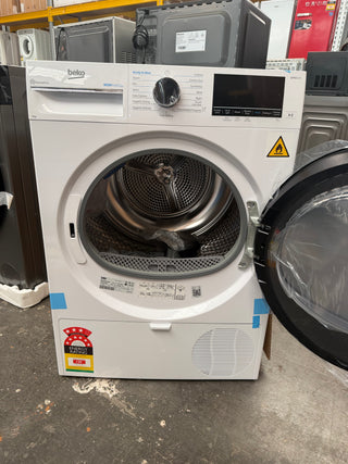 *Current Model* Beko 9kg Heat Pump Dryer with Steam and Wi-Fi BDPB903SW [Factory Second]
