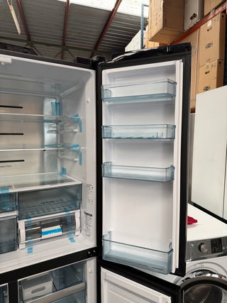 *Current Model* Hitachi 638L RWB640VT0XMGW Fridge with Non-Plumbed Ice Maker - Glass Matte White [Factory Second]