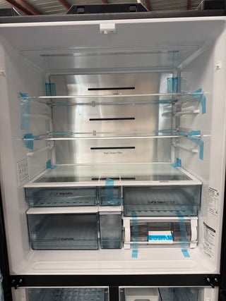 *Current Model* Hitachi 638L RWB640VT0XMGW Fridge with Non-Plumbed Ice Maker - Glass Matte White [Factory Second]