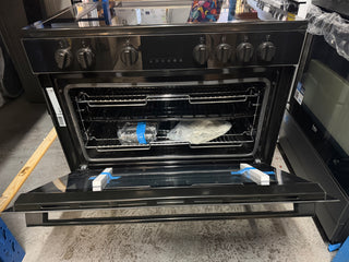 *Made in Europe* Beko 90 cm Black Twin Fan Freestanding Oven with Ceramic Cooktop BFCB917CMB [Factory Second] ] - DMS Appliances