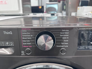 LG 10kg Black Steel Front Loader with Steam [Refurbished]